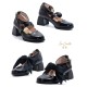 Iris Corolla Tulips Chunky Heel Shoes(Reservation/5 Colours/Full Payment Without Shipping)